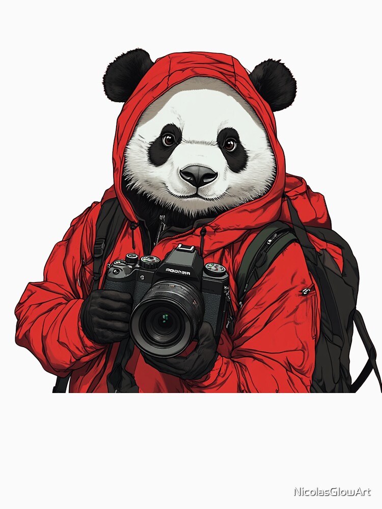 Panda with Camera by NicolasGlowArt