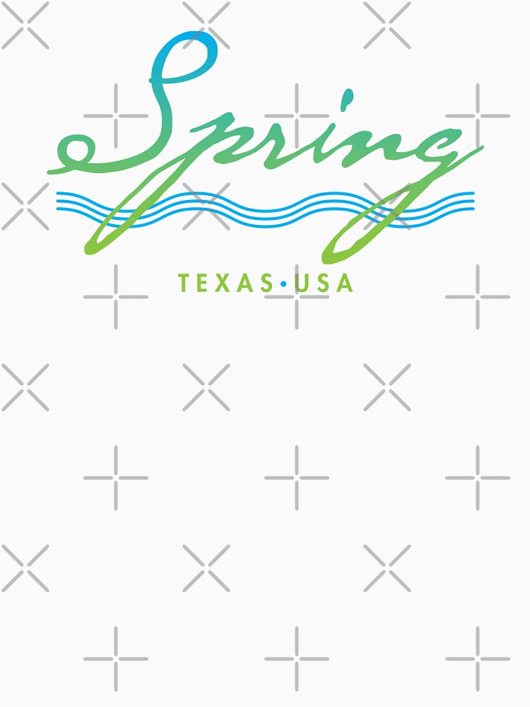 Spring Texas Typographic Design by Futurebeachbum