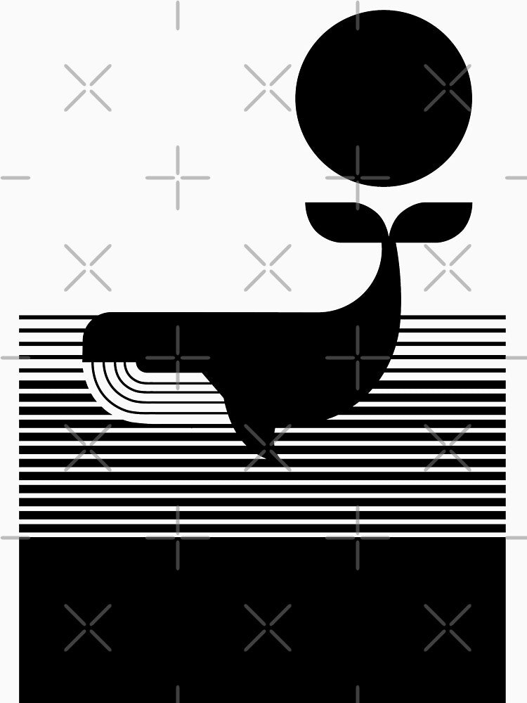 Whale illustration by SurfolioPrints