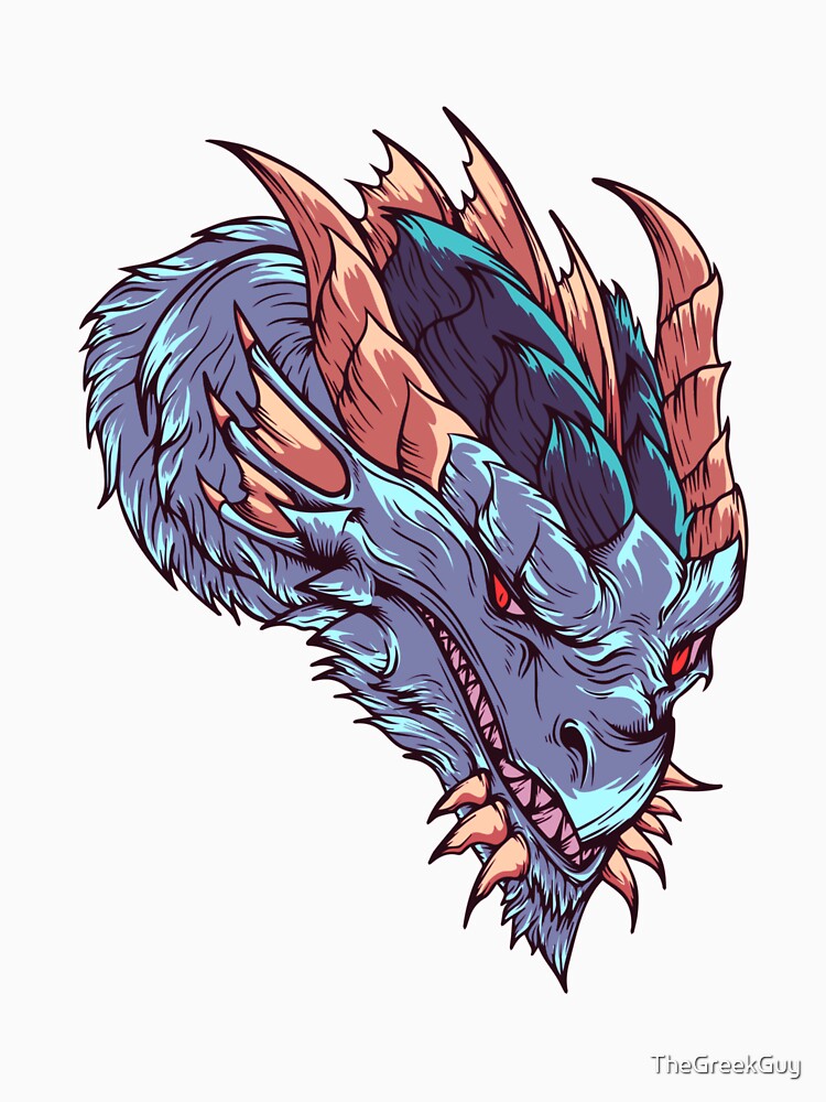 Dragon Face Art Design by TheGreekGuy