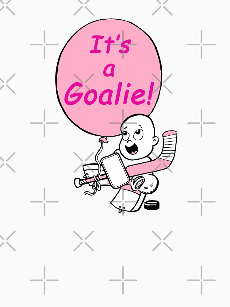 Baby Hockey Goalie It's a Girl Birth Announcement by smallsaves35