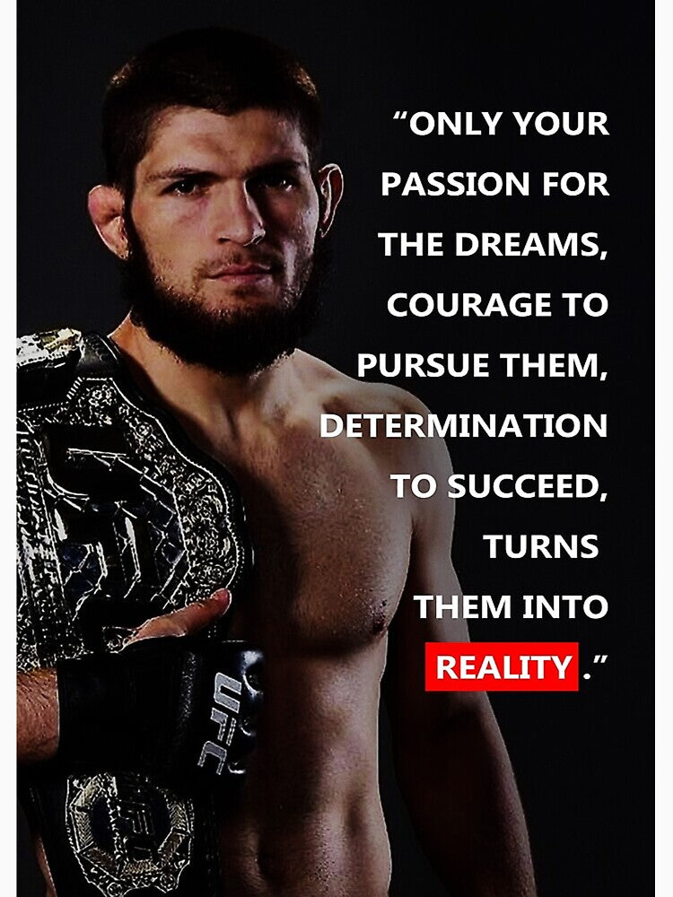/Khabib Nurmagomedov Quote Poster by smwhitson