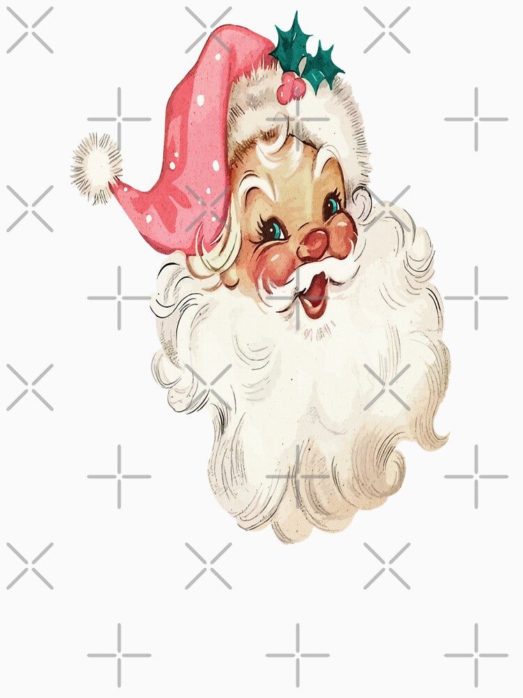 Merry Christmas Pink Santa by Margaret Morris