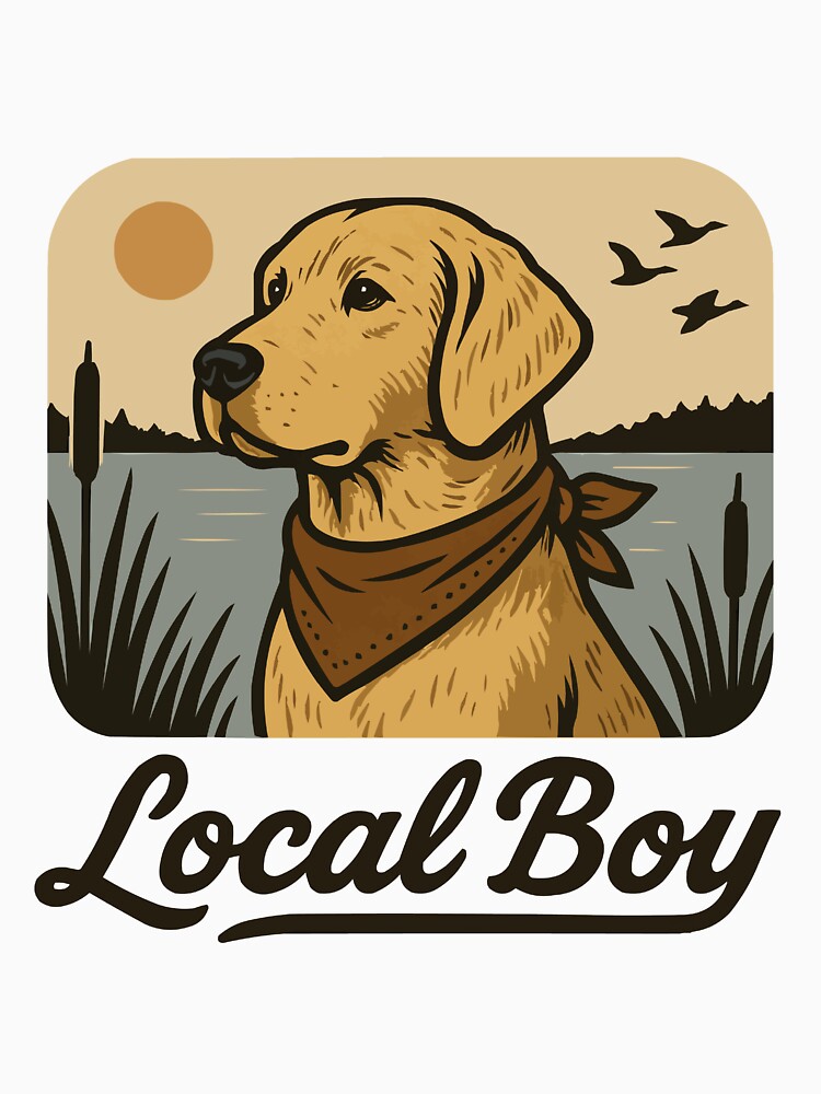 Local Boy - Golden Retriever Labrador Hunting Dog by Lichtisign
