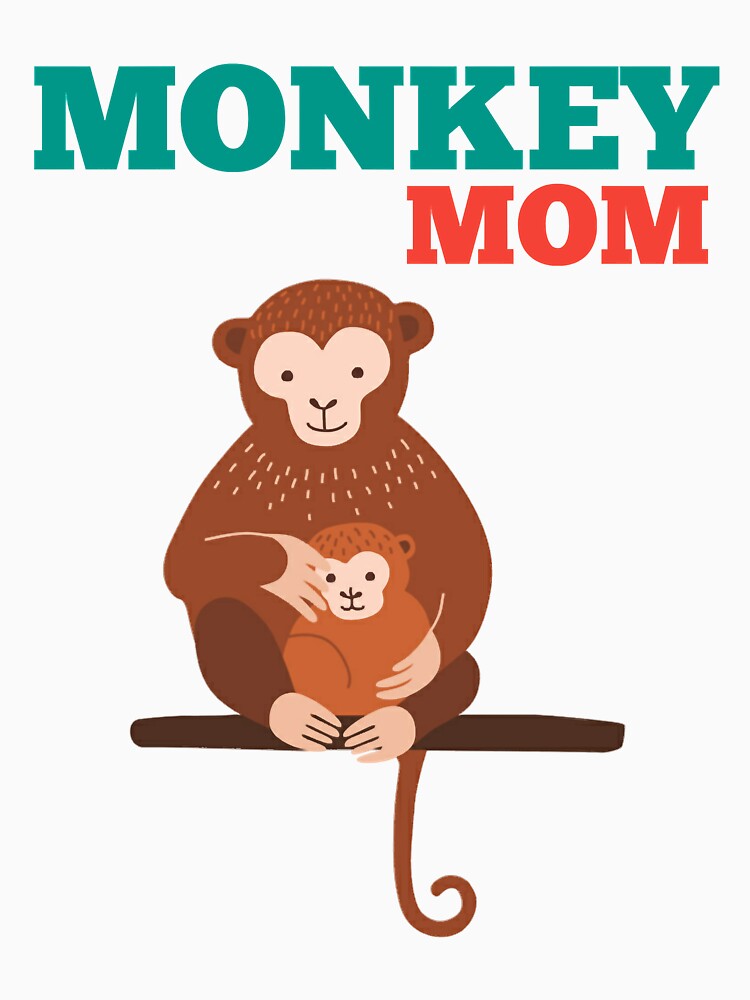 Monkey Mom Animal Lover Gift for Mother by KitsuneCostum