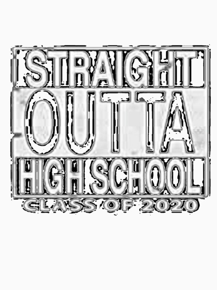 STRAIGHT OUTTA HIGH SCHOOL Class Of 2022 Graduation Gift T-Shirt by aramida