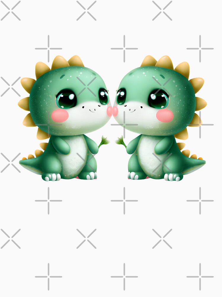 Dinosaur Couple Lover Valentine heart love by BOHOVIN