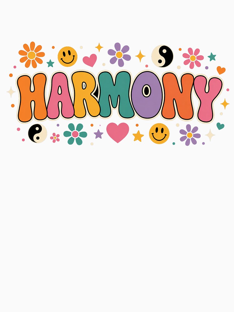 Retro Harmony Hippie Flower Smiley Design by Hoffmann-Shop