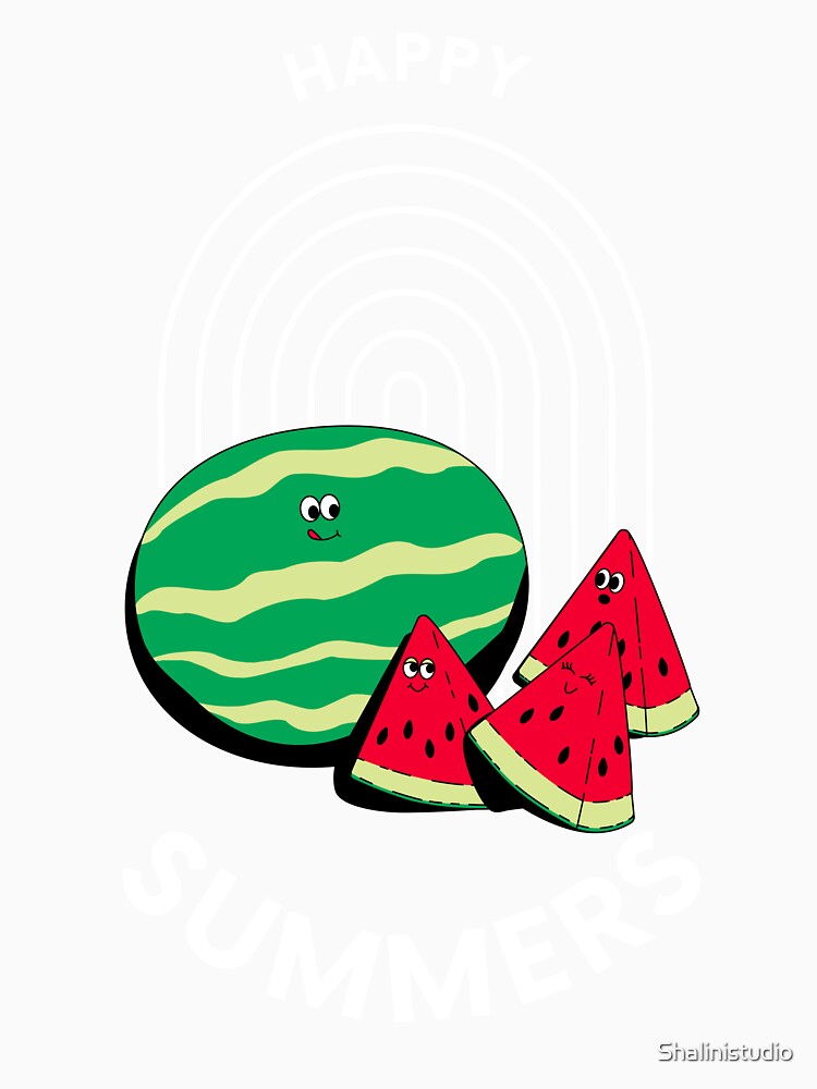Happy Summer- Summer Vibes- Watermelon Classic T-Shirt by Shalinistudio