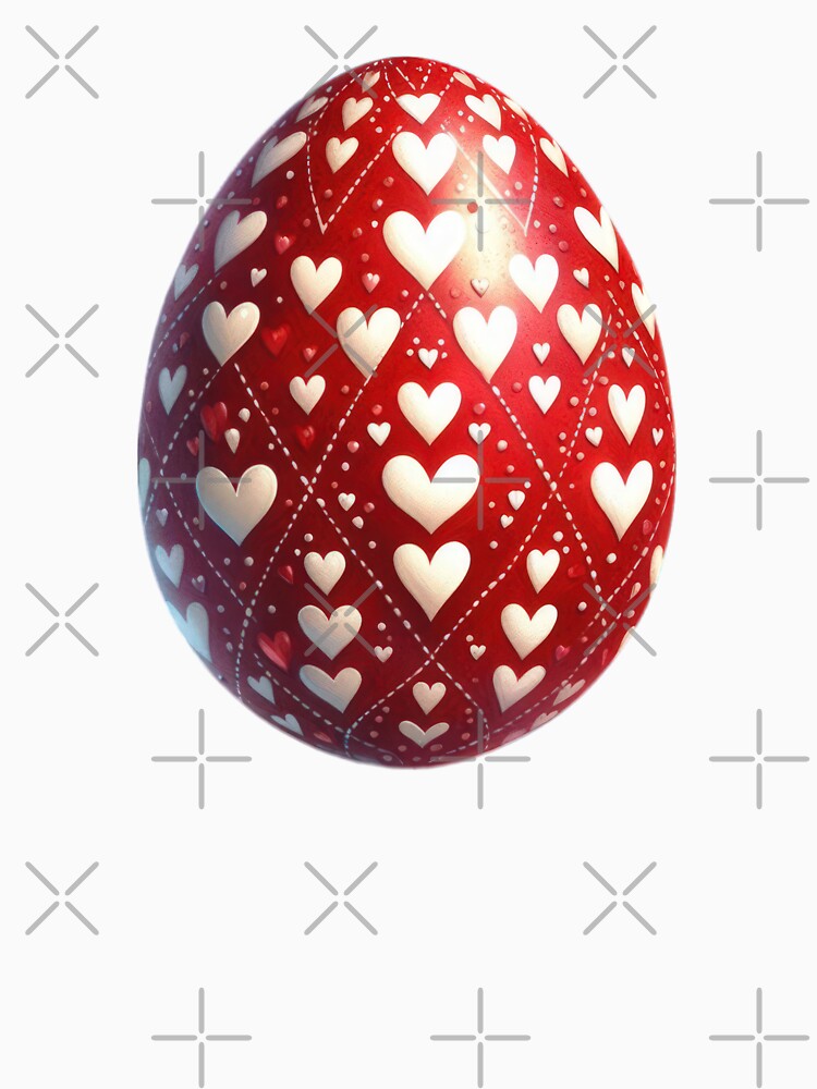 easter egg red with white hearts decoration by Expressions-Sel
