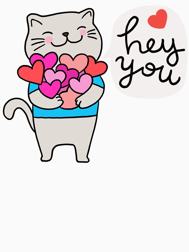 Lovely Cat Brings You Lots of Love by IdinDesignShop
