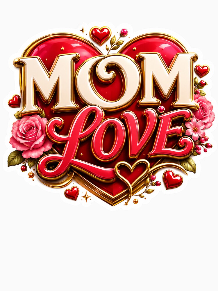 Love Mom  Cute Mother's Day by MR4me