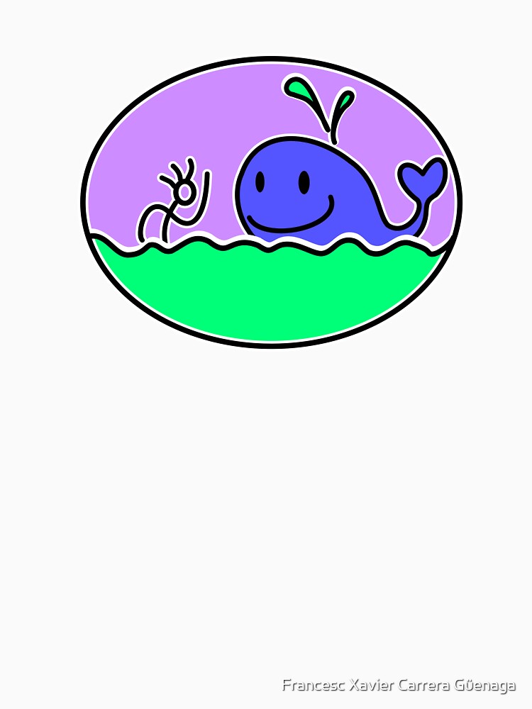 whale hello - hello whale HOLA BALLENA (preppy whale) stickers Funny whale by Francesc Xavier Carrera Güenaga