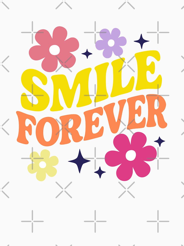 Smile Forever – Retro Positive Quote Design by GinColorist