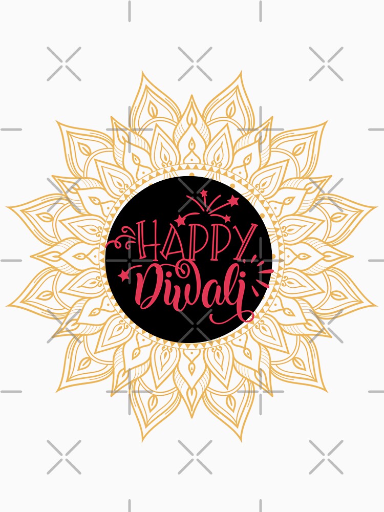 yoga Happy Diwali ver 8| Festival of Lights | Indian Deepavali Celebration with Diyas, Rangoli & Lord Ganesha | Hindu Festival Art & Gifts by mndesignworx