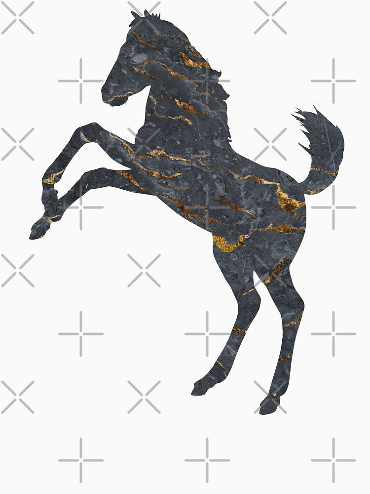 Mustang Horse Liquid Marble by SoccaTamam