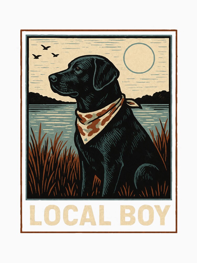 Local Boy - Black Labrador Hunting Dog by Lichtisign
