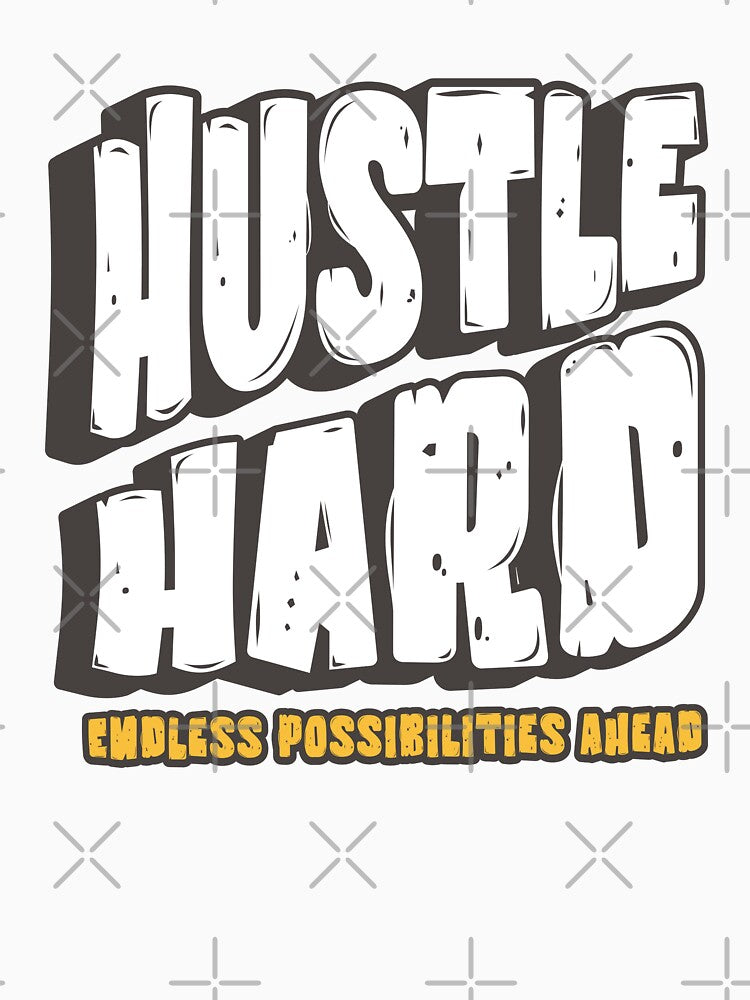Hustle Hard Motivational Typography by munochill