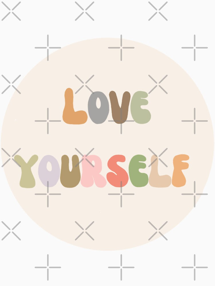 Love yourself, Inspirational life quote (colour palette, color palete) by Sanaura