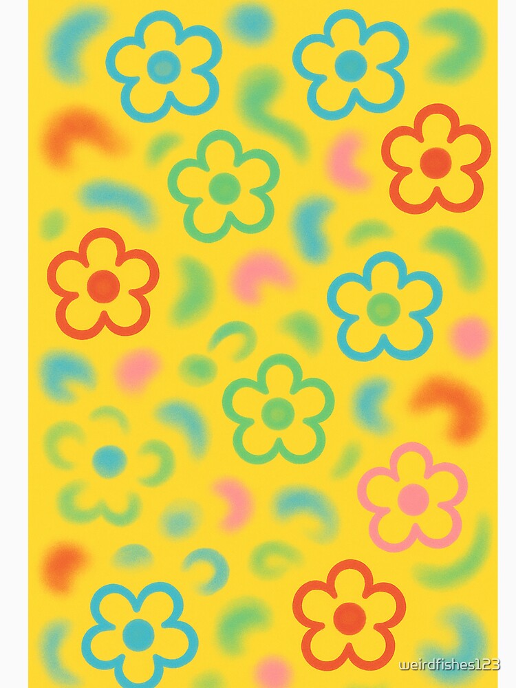 Groovy Retro Flower Power Pattern by weirdfishes123