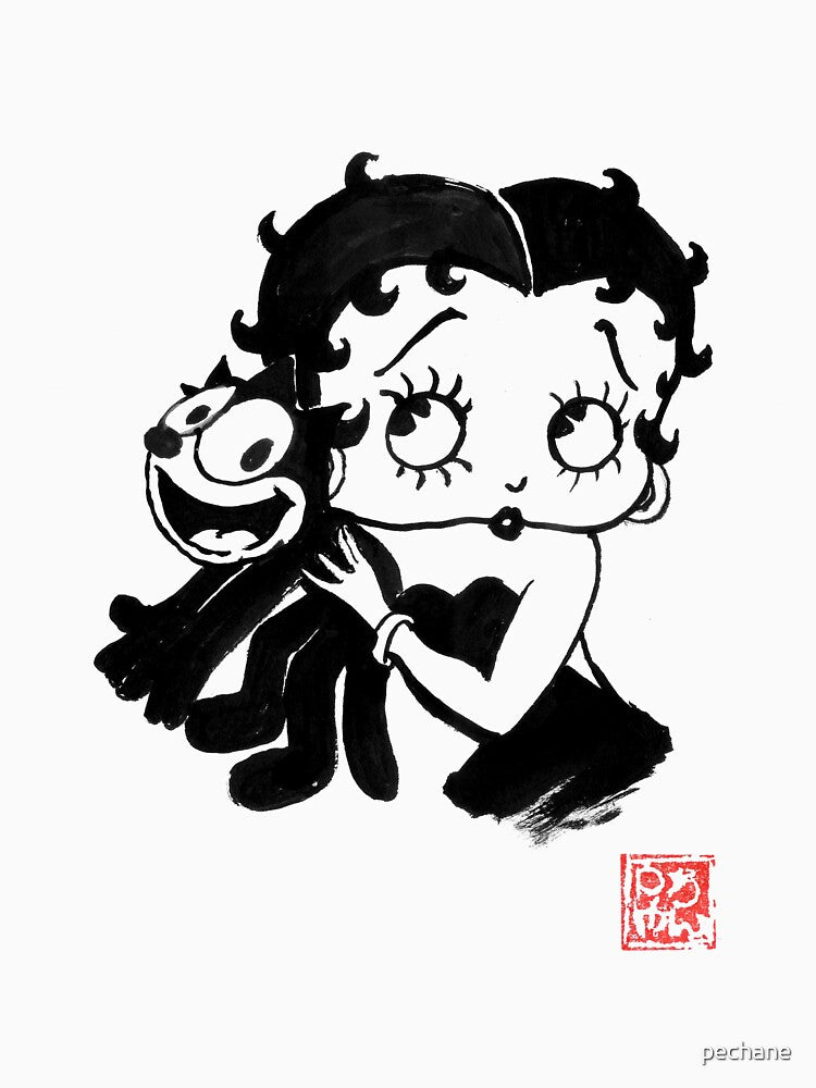 betty boop and felix the cat by pechane