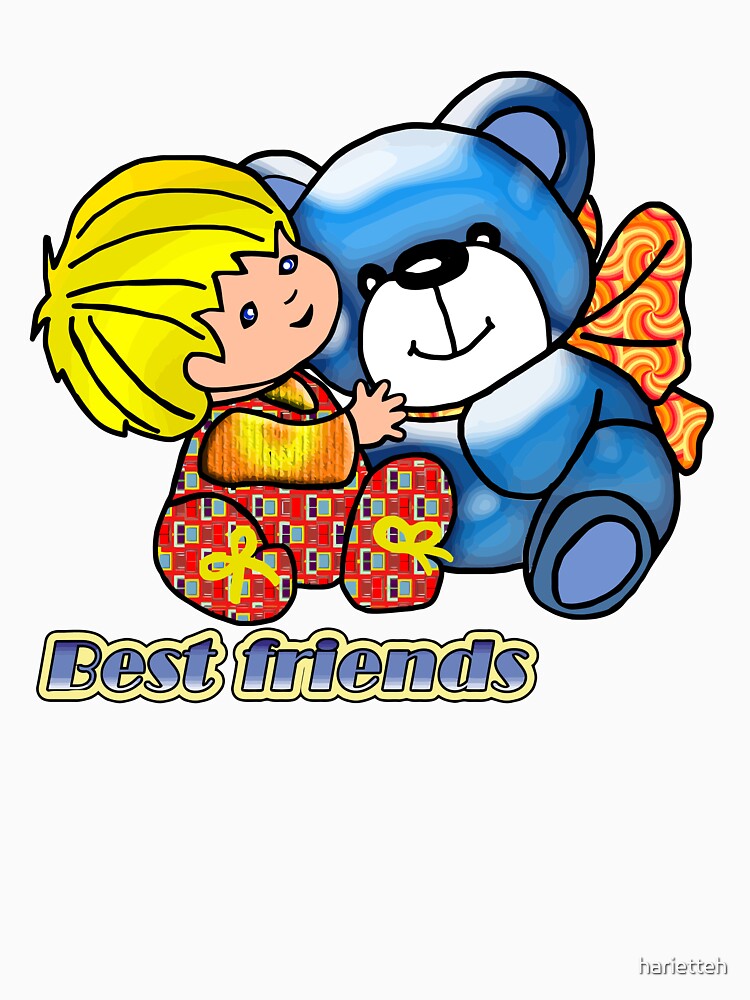 Baby and teddy bear by harietteh