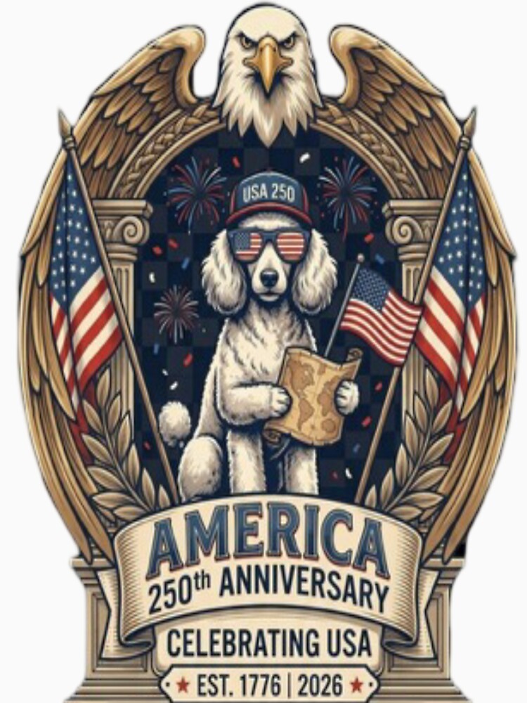 Patriotic Poodle America 250th Anniversary Celebration by BSL-STORE