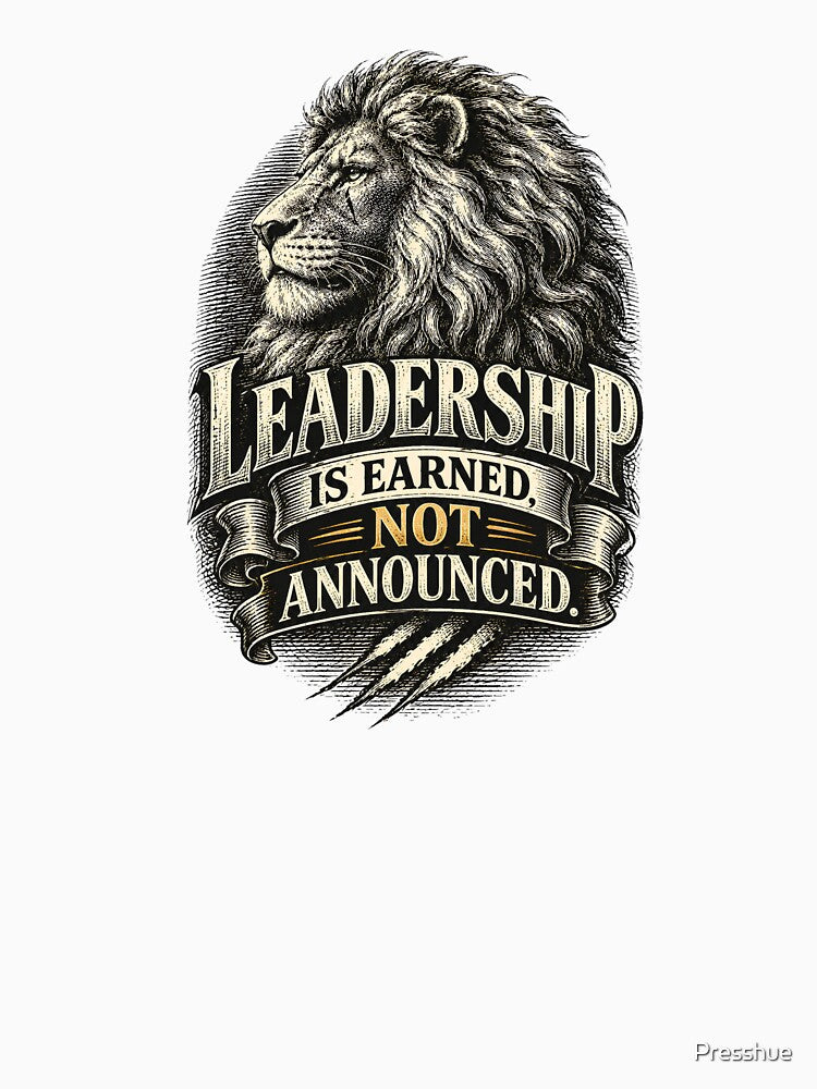 Leadership Is Earned Not Announced Lion by Presshue