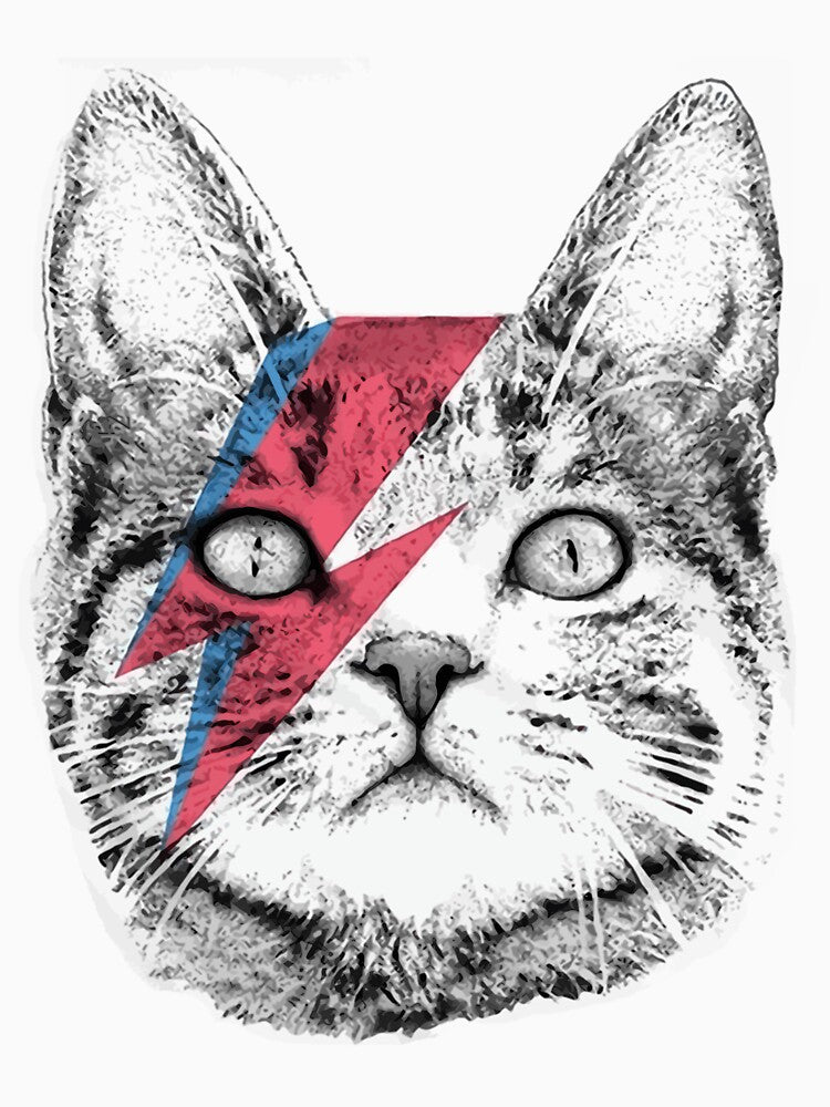 Ziggy Stardust Cat , David Bowie, Wo by NolaPredovic