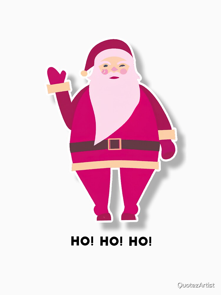 Retro Vintage Pink Santa Claus Cute Christmas by QuotezArtist