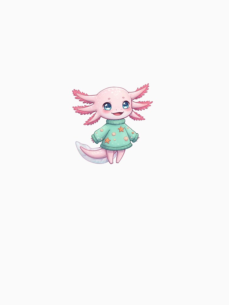 Cute Axolotl in Cozy Ocean Sweater Sticker by blossomfun