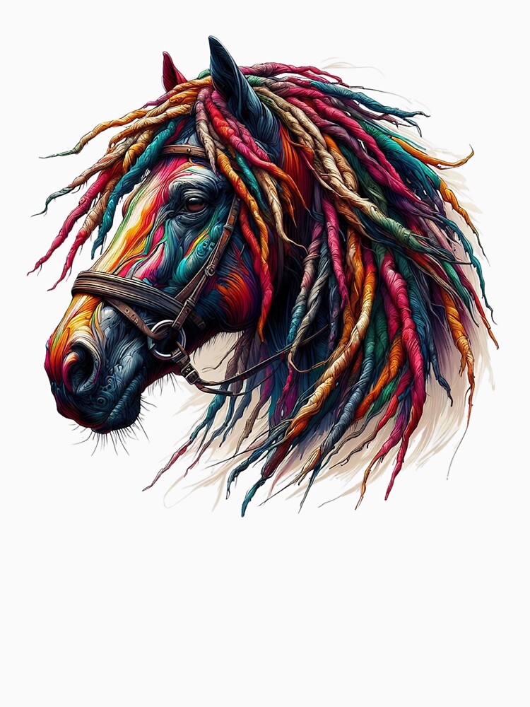 Vibrant Horse with Dreadlocks by gkhanco