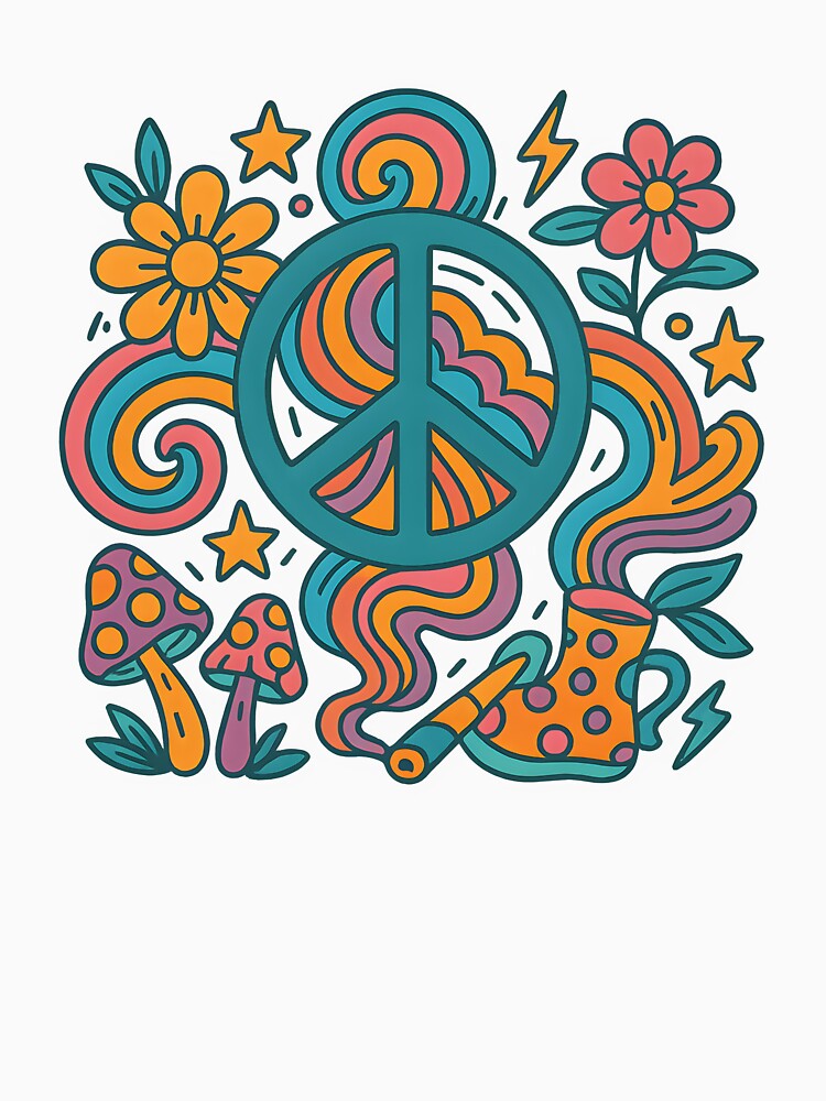 Psychedelic Peace Symbol Illustration by SigmaSoul