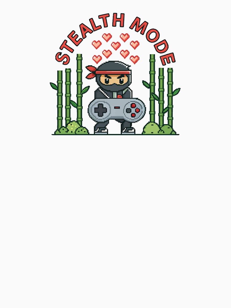Stealth Mode Pixel Ninja Gamer – Retro Gaming Cute Ninja Design by UNDESIGNS1614