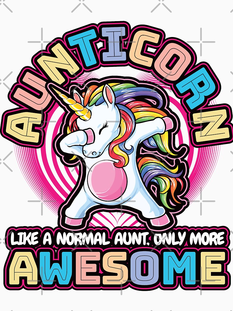 Aunticorn like a normal Aunt Dabbing Unicorn by Hananiah Merch