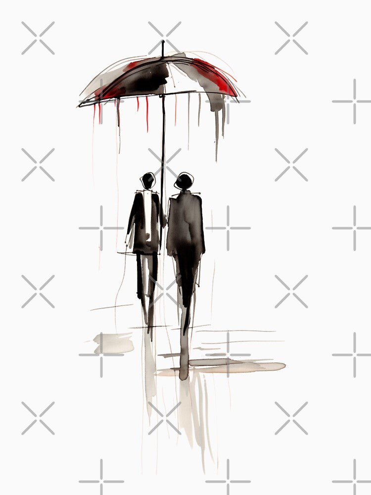 Couple in the Rain by Sketch-Shack