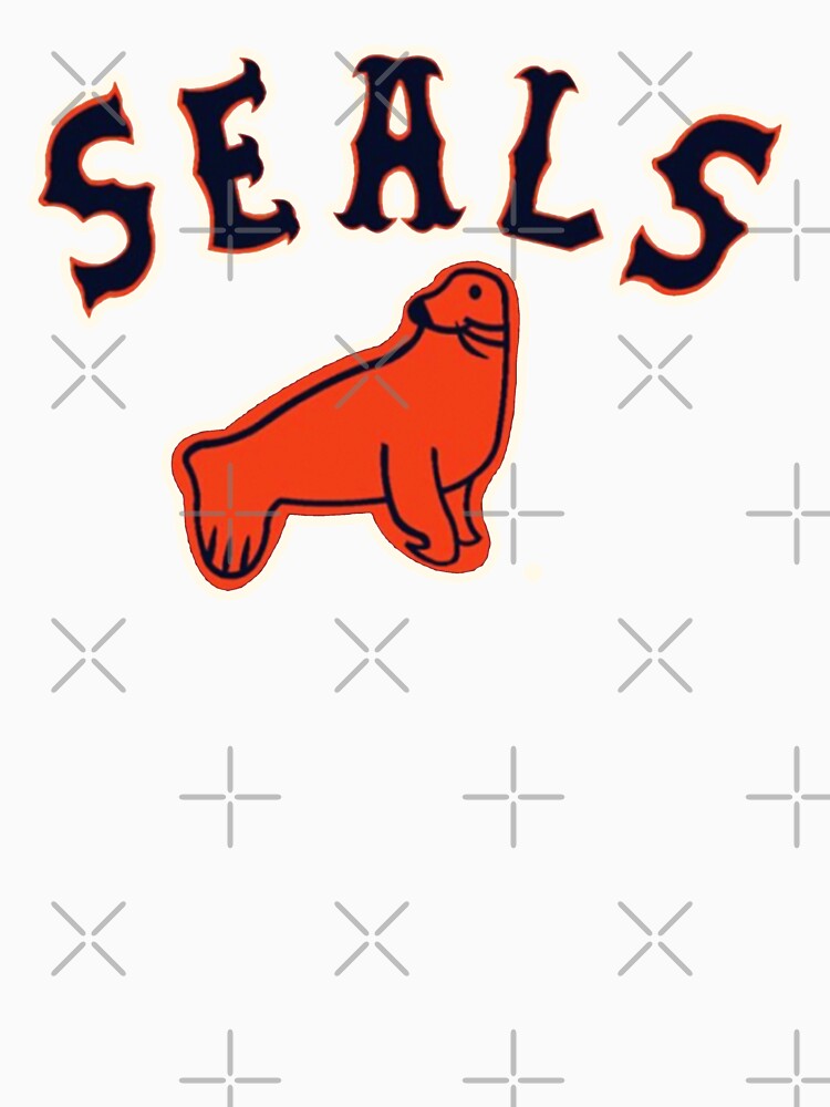 THE VINTAGE OLD SCHOOL CUTE LITTLE OLD SCHOOL PACIFIC COAST SAN FRANCISCO SEALS SHIRT AND STICKER by Letsmile