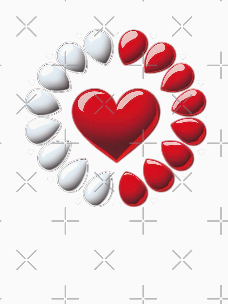 Valentines Day red and white heart,Valentine heart,valentine art,valentine design by Expressions-Sel
