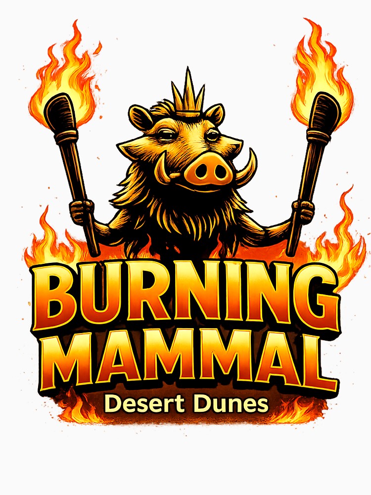 Burning Mammal Desert Dunes Festival Fire Boar Shirt by gahteeriffico