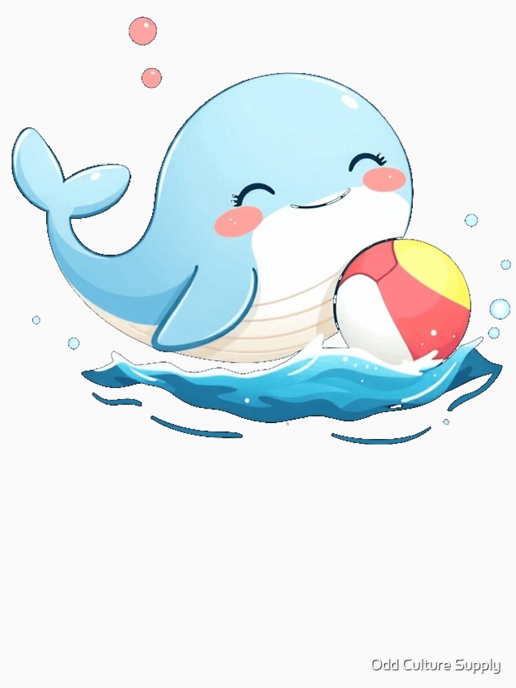 Cute Whale Beach Ball by Odd Culture Supply