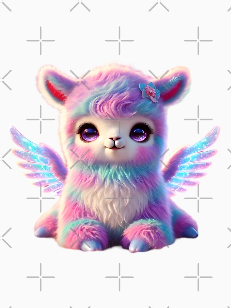 Rainbow Baby Alpaca by AI-Only Creations