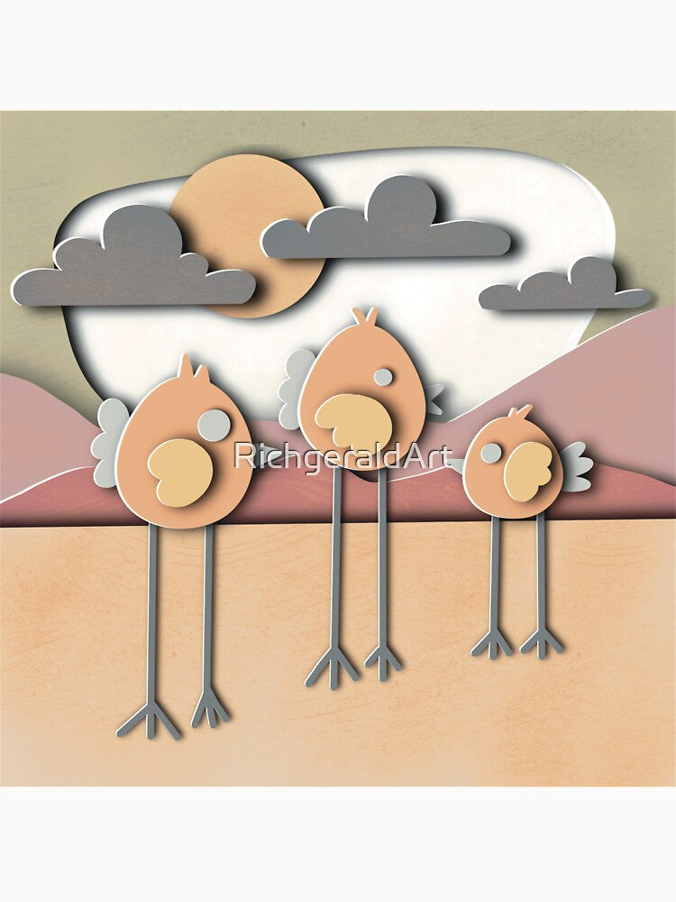 Adorable baby chicks - neutrals by RichgeraldArt