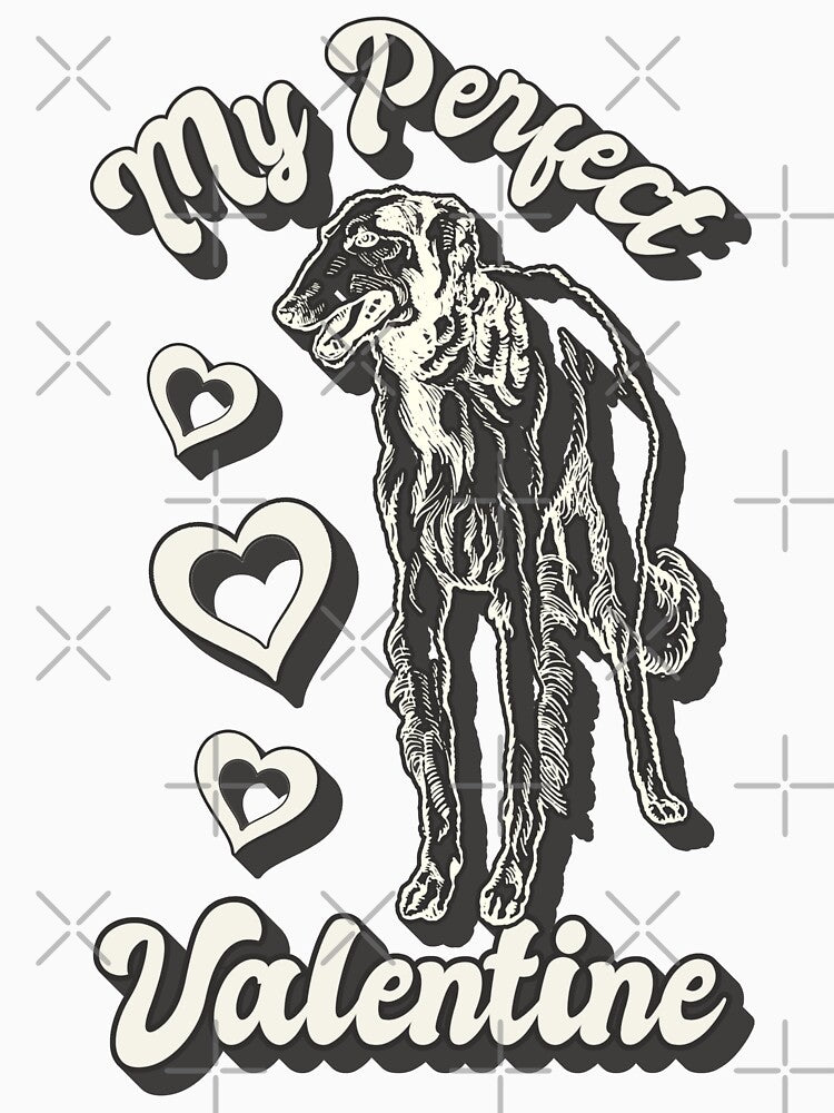 My Perfect Hound Valentine, Fun Valentines Design For Dog Animal Lovers by TrulyEpoque