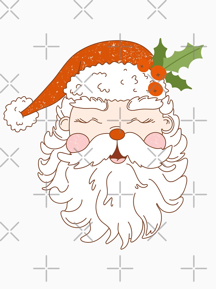 Retro vintage Christmas Santa. Groovy Santa Claus. by CoCoArt-Ua