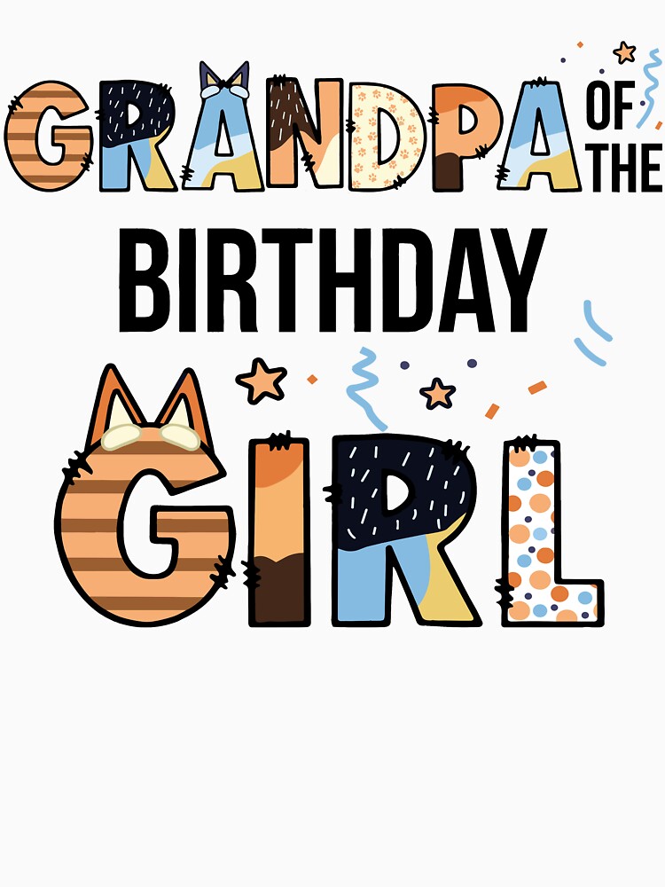 Grandpa Of The Birthday Girl Party Blue Dog Lover Matching by PartyFam
