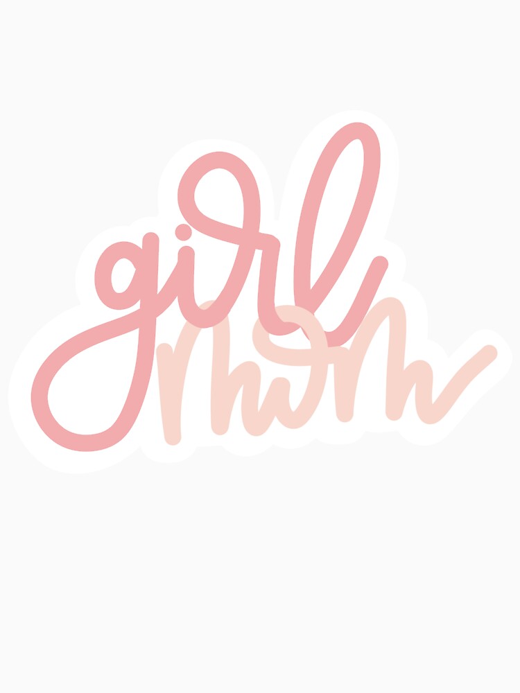 'Girl Mom' Handlettered Sticker by TayDesignCo