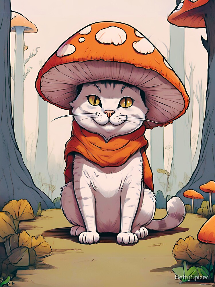 Mushroom Cat by BettySpicer