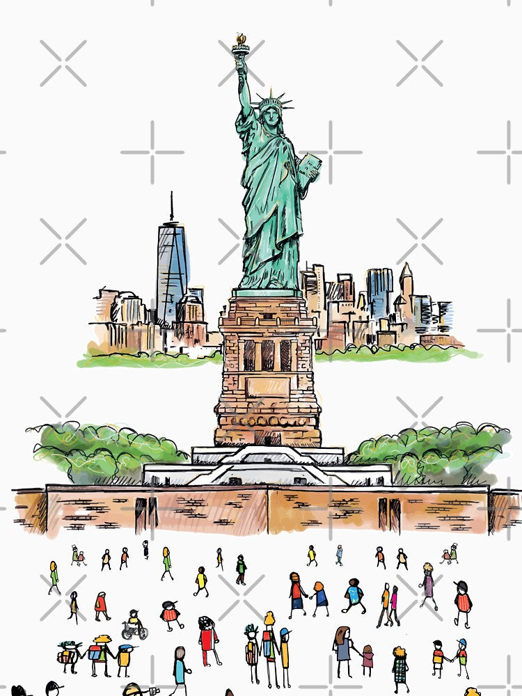 Statue of Liberty, Illustrated Tribute by FoleyPottery