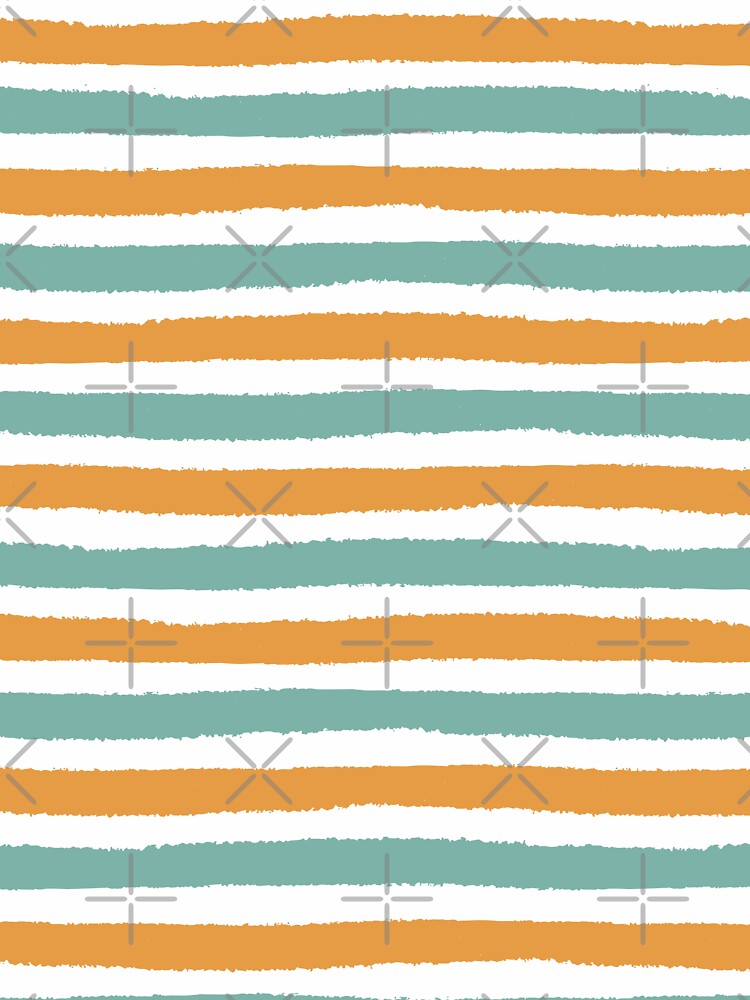 Fun Summer Green Orange Stripes by travellb