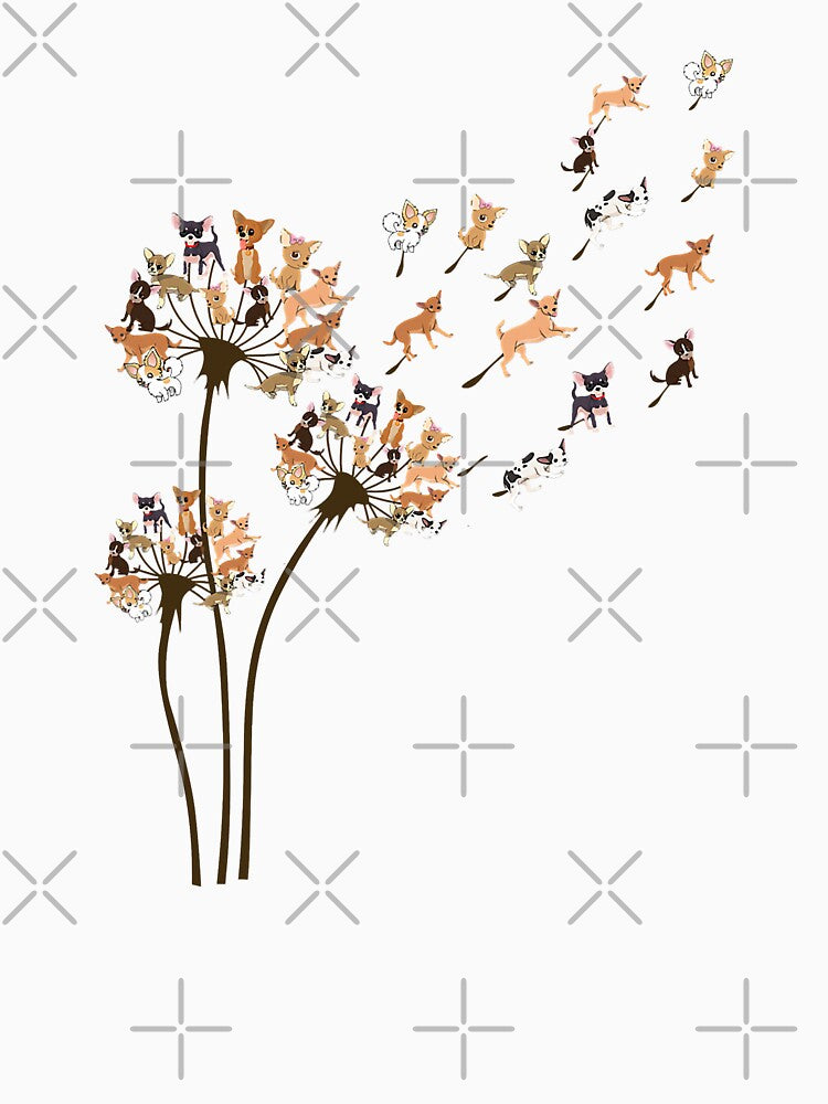 Chihuahua Flower Fly Dandelion Chihuahua Funny Dog Lover by MichealExan